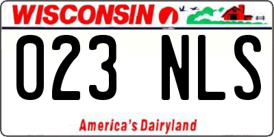 WI license plate 023NLS