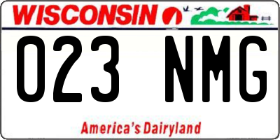 WI license plate 023NMG