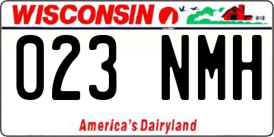 WI license plate 023NMH