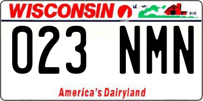 WI license plate 023NMN