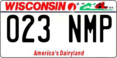 WI license plate 023NMP