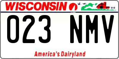 WI license plate 023NMV