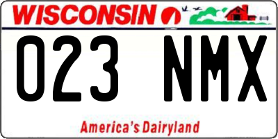 WI license plate 023NMX
