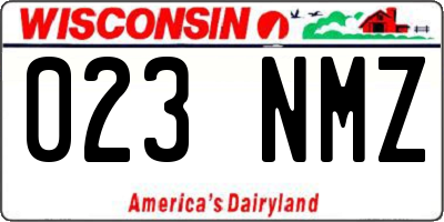 WI license plate 023NMZ