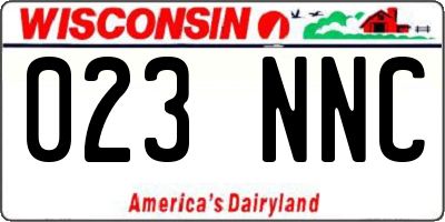WI license plate 023NNC