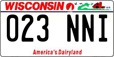 WI license plate 023NNI