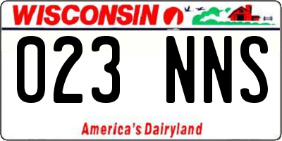 WI license plate 023NNS