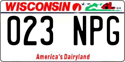 WI license plate 023NPG