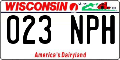 WI license plate 023NPH