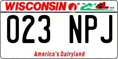 WI license plate 023NPJ