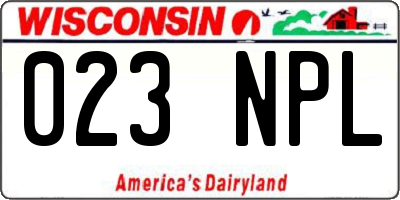 WI license plate 023NPL