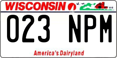 WI license plate 023NPM