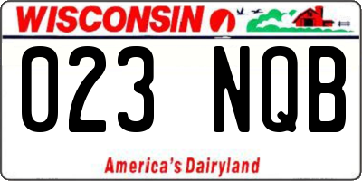 WI license plate 023NQB