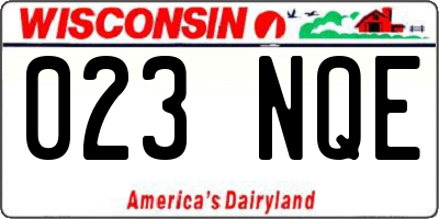 WI license plate 023NQE