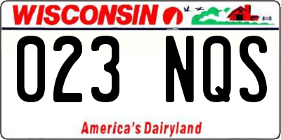 WI license plate 023NQS