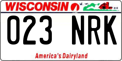 WI license plate 023NRK
