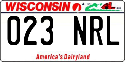 WI license plate 023NRL