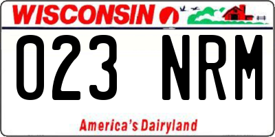 WI license plate 023NRM