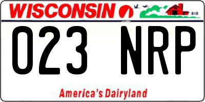 WI license plate 023NRP