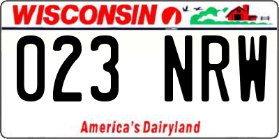 WI license plate 023NRW
