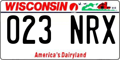 WI license plate 023NRX