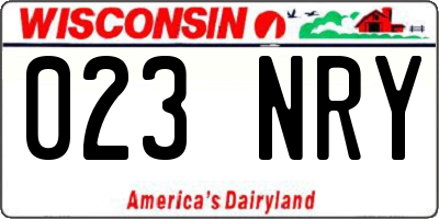WI license plate 023NRY