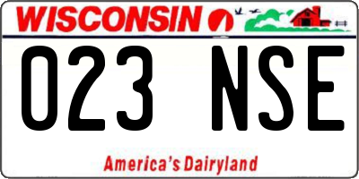 WI license plate 023NSE