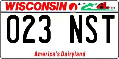 WI license plate 023NST