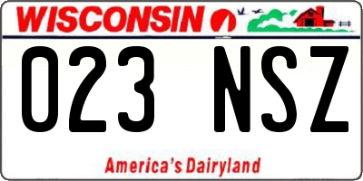 WI license plate 023NSZ
