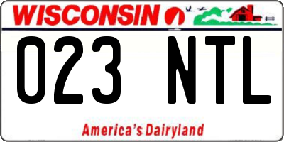 WI license plate 023NTL