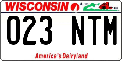 WI license plate 023NTM
