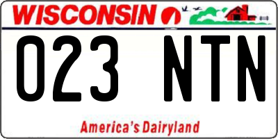 WI license plate 023NTN