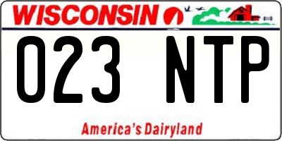 WI license plate 023NTP