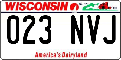 WI license plate 023NVJ