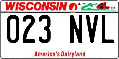 WI license plate 023NVL