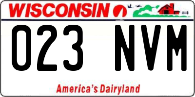 WI license plate 023NVM