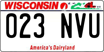 WI license plate 023NVU