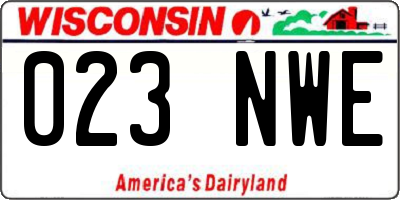 WI license plate 023NWE