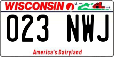 WI license plate 023NWJ