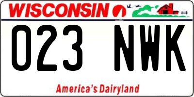 WI license plate 023NWK