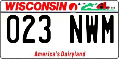 WI license plate 023NWM