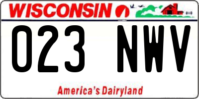 WI license plate 023NWV