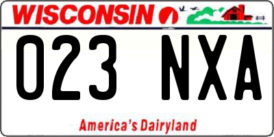 WI license plate 023NXA