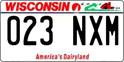 WI license plate 023NXM