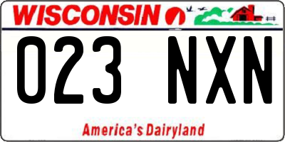 WI license plate 023NXN