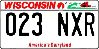 WI license plate 023NXR