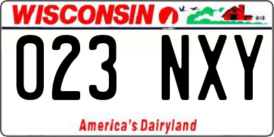 WI license plate 023NXY