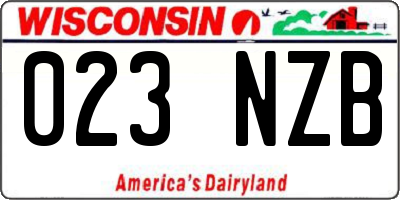 WI license plate 023NZB