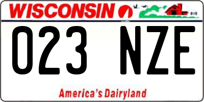 WI license plate 023NZE