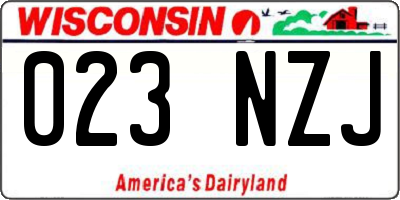 WI license plate 023NZJ